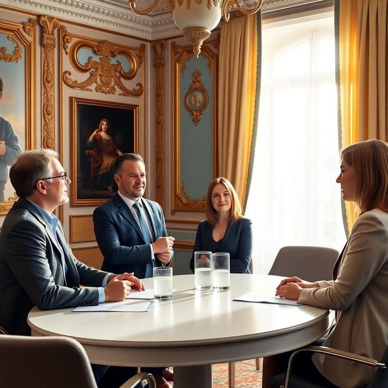 Tým čtyř finančních poradců Studio Praha v prosvětlené zasedací místnosti